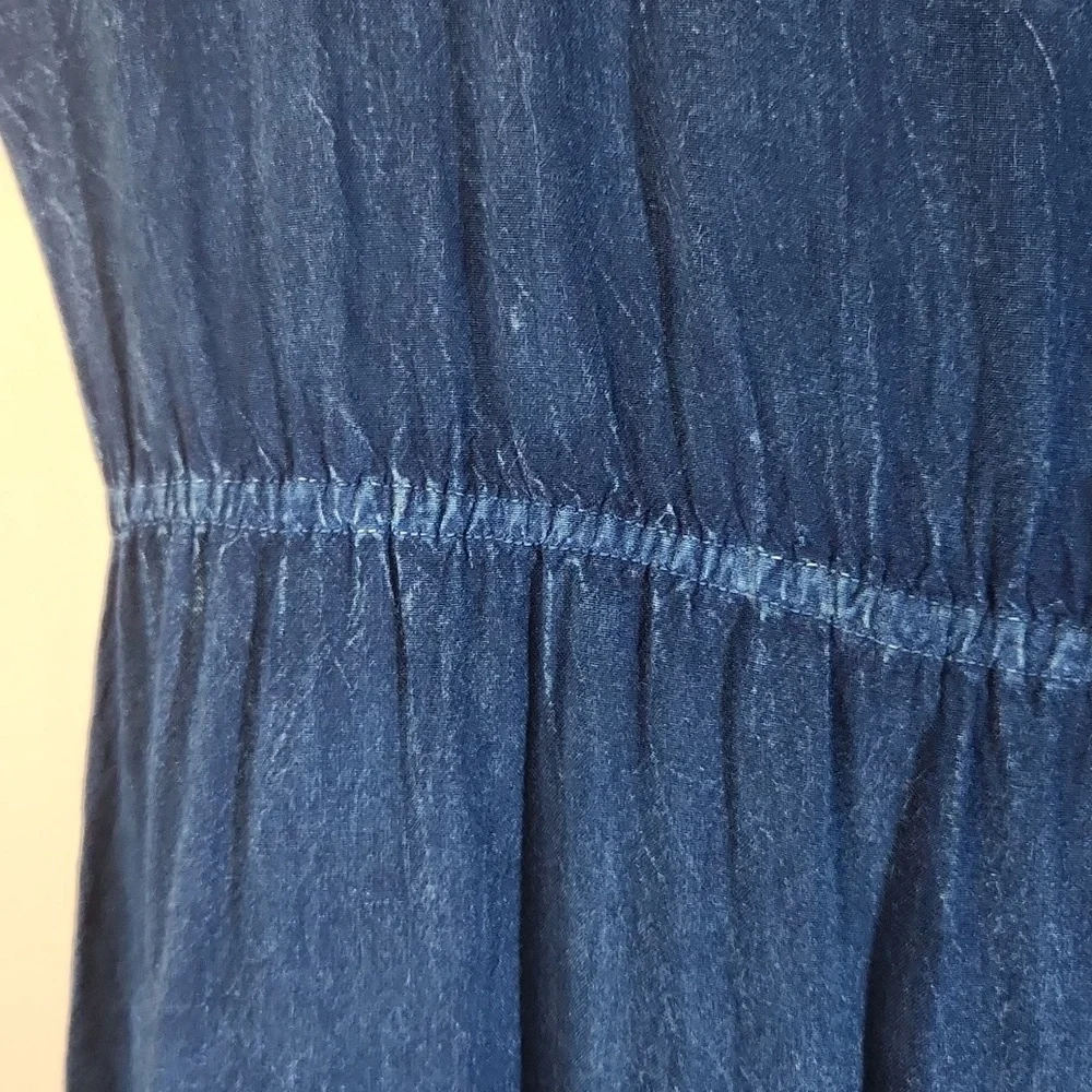 Earthbound Trading Co. Blue Chambray Cowgirl Dress - Sz S, NWOT - Picture 3 of 8